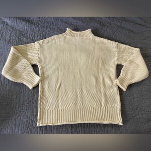 Chunky Cableknit oversized boxy sweater in apricot large cream